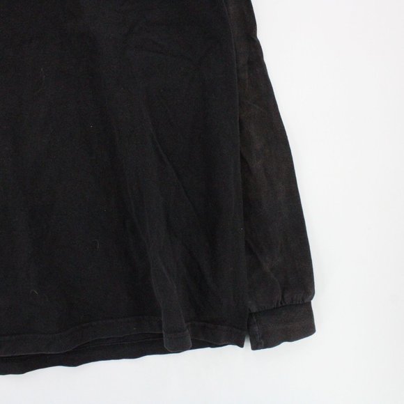 Vintage Pro 5 Super Heavy Shirt Mens Solid Black Long Sleeve Crewneck Large L - Picture 4 of 8